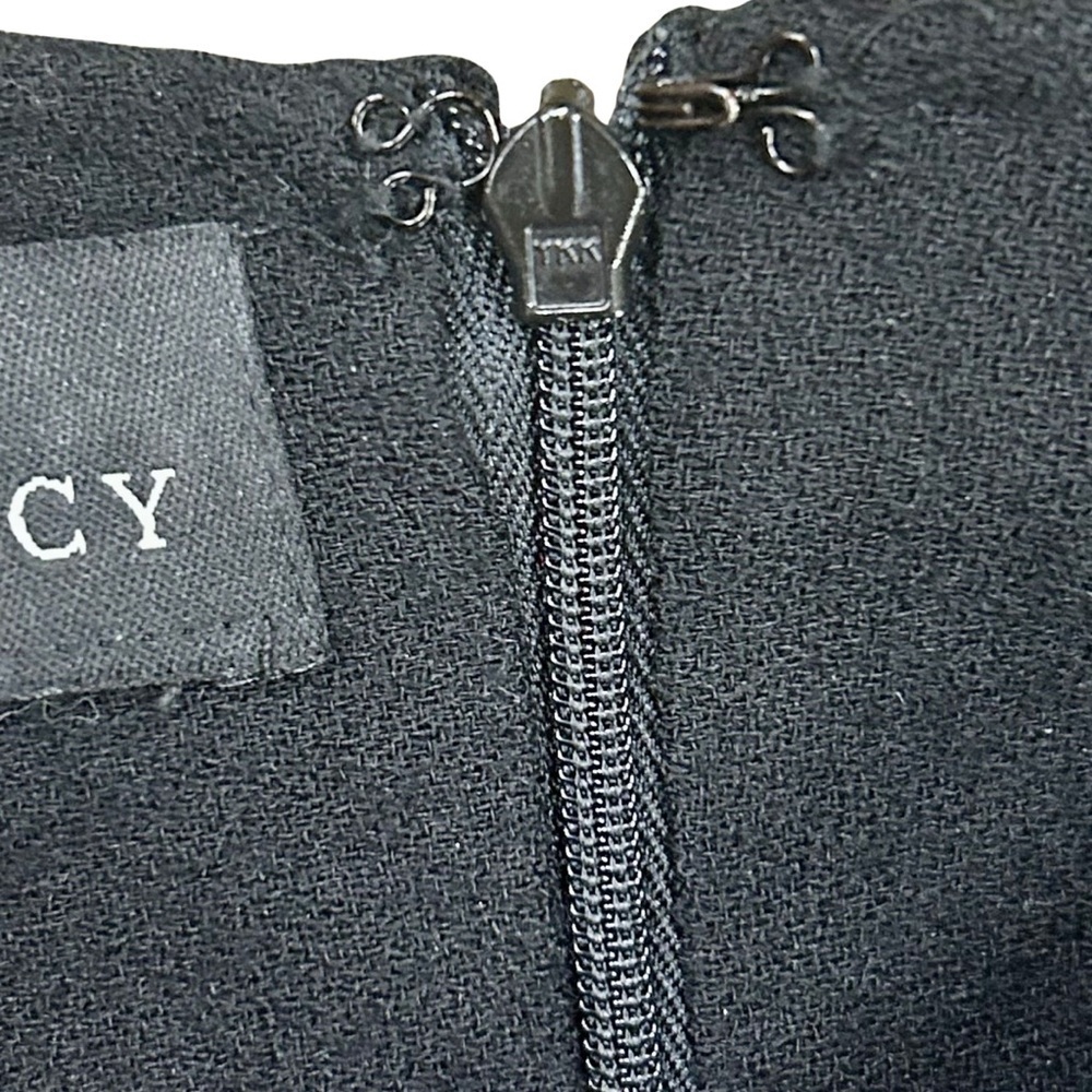 Vintage Ellen Tracy 100% Wool Black Beaded Shift Dress | Size 16 - Picture 6 of 8